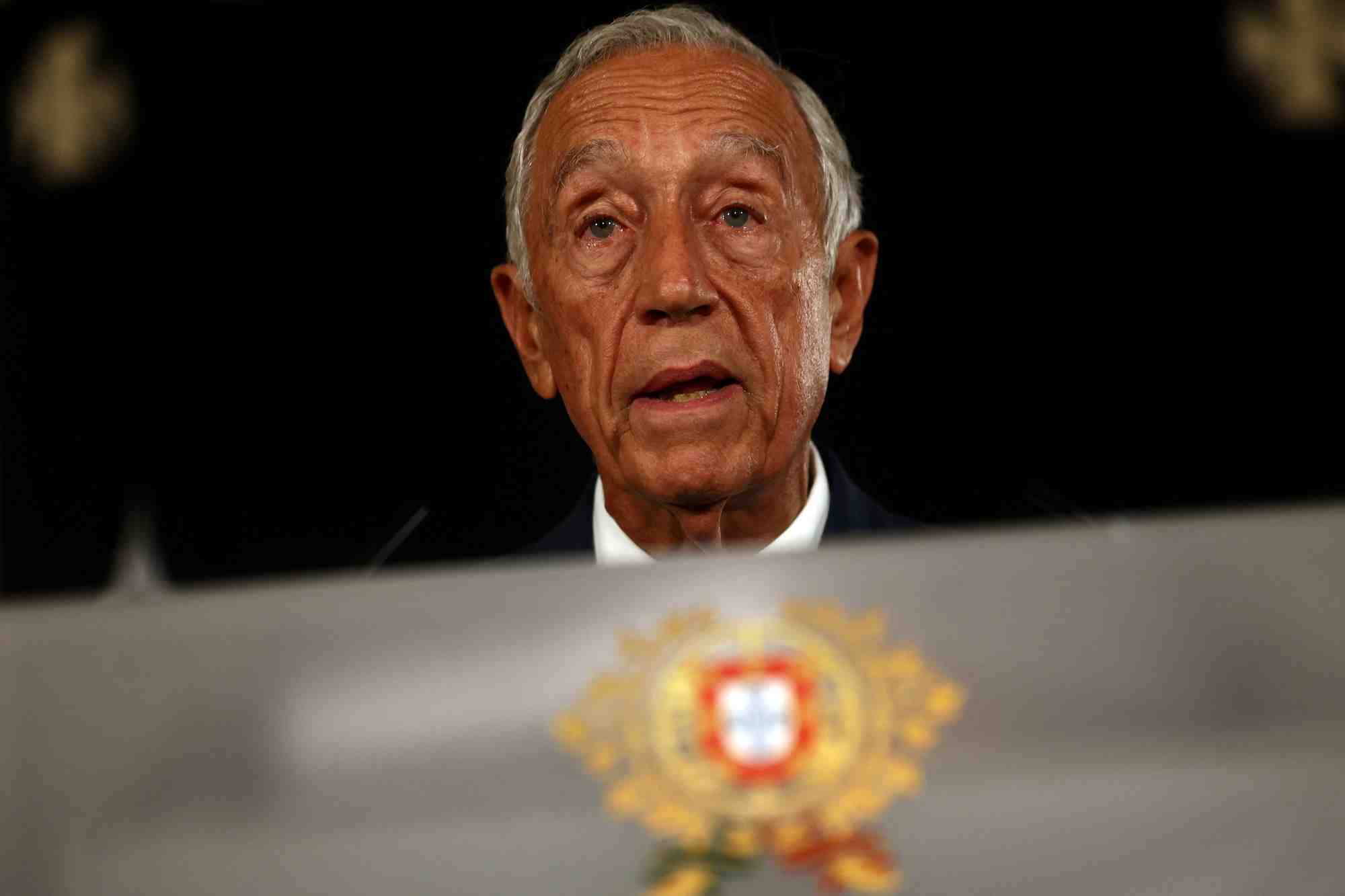 Le president portugais marcelo rebelo a lisbonne, au portugal
