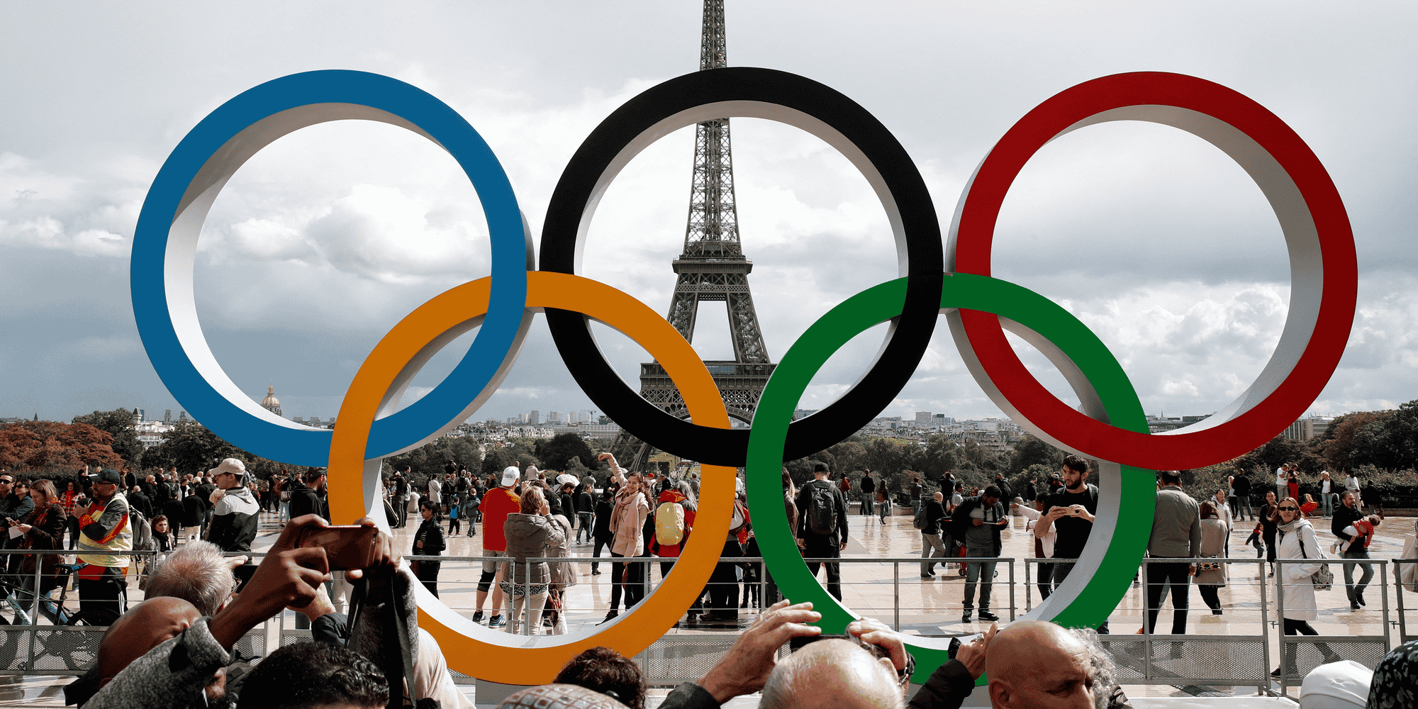 Les anneaux olympiques a paris, ou auront lieu les jo de 2024