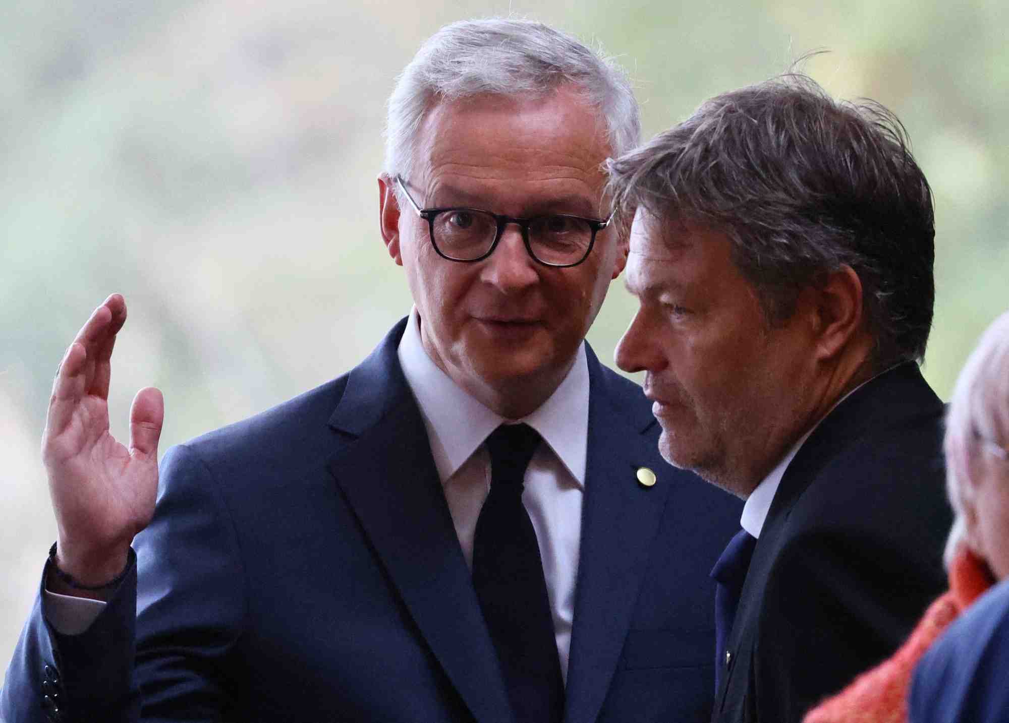 Bruno le maire avec robert habeck, ministre allemand de l'environnement