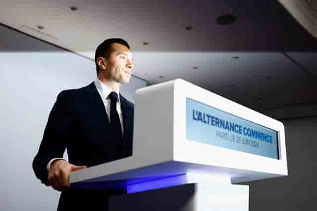 Jordan Bardella au soir du premier tour des législatives.
