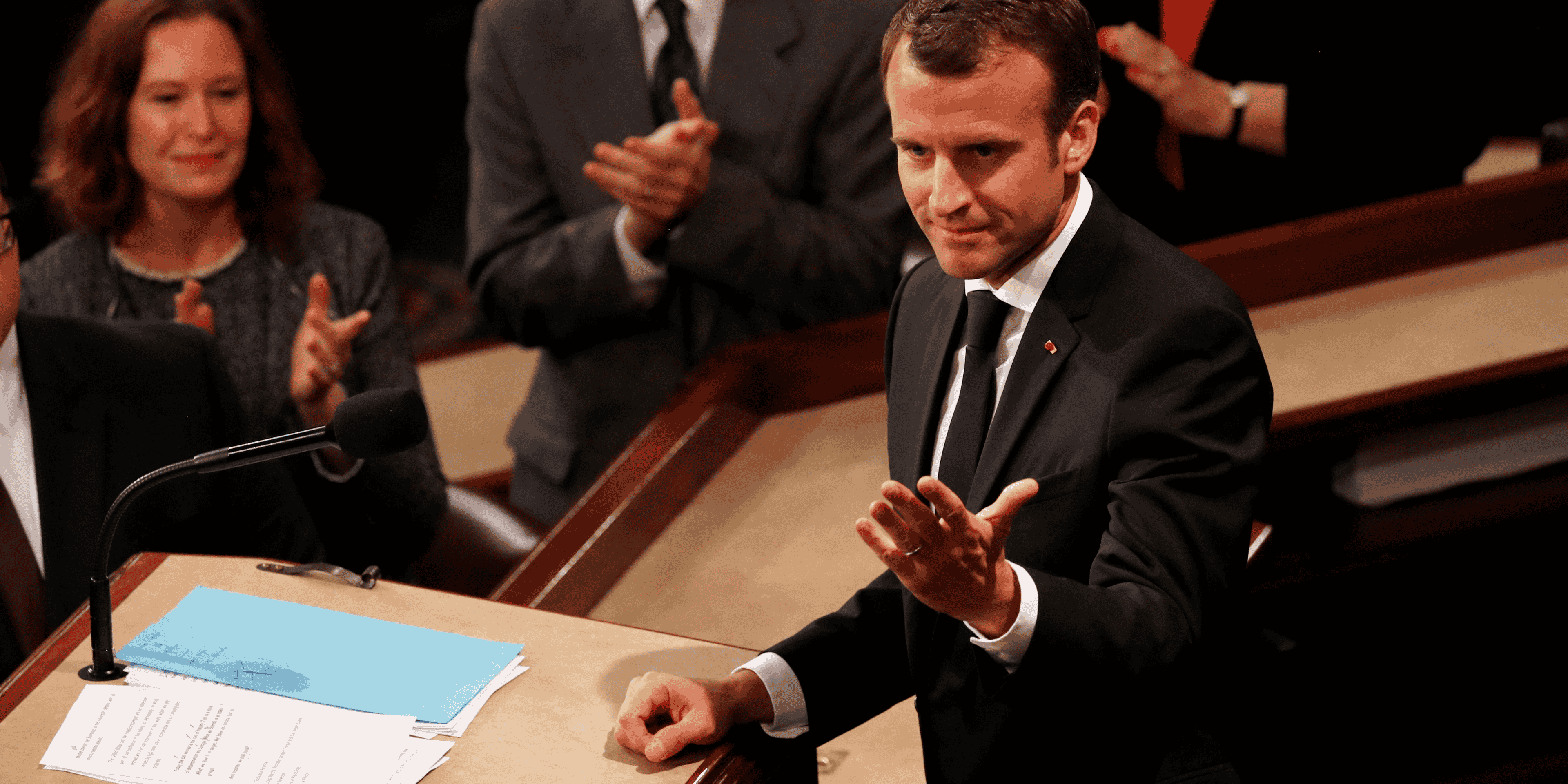 Emmanuel Macron devant le Congrès américain