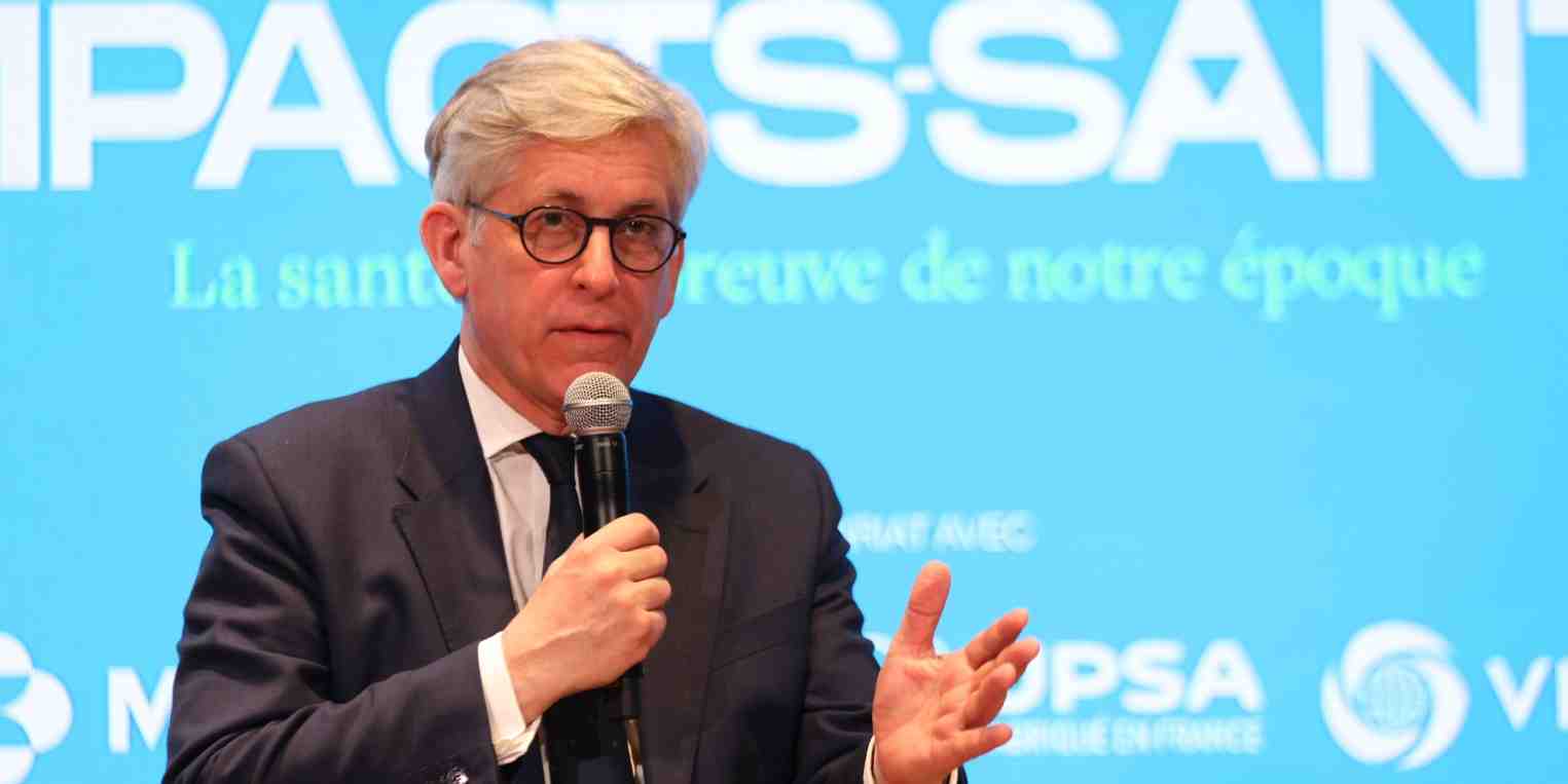 Frédéric Valletoux, le 25 avril au forum Impacts Santé organisé par La Tribune à Paris.