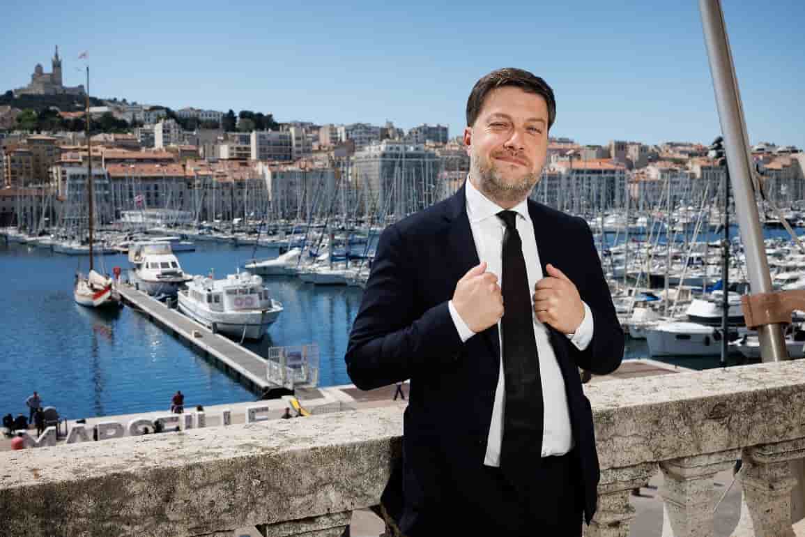 Benoît Payan à la mairie de Marseille, vendredi.