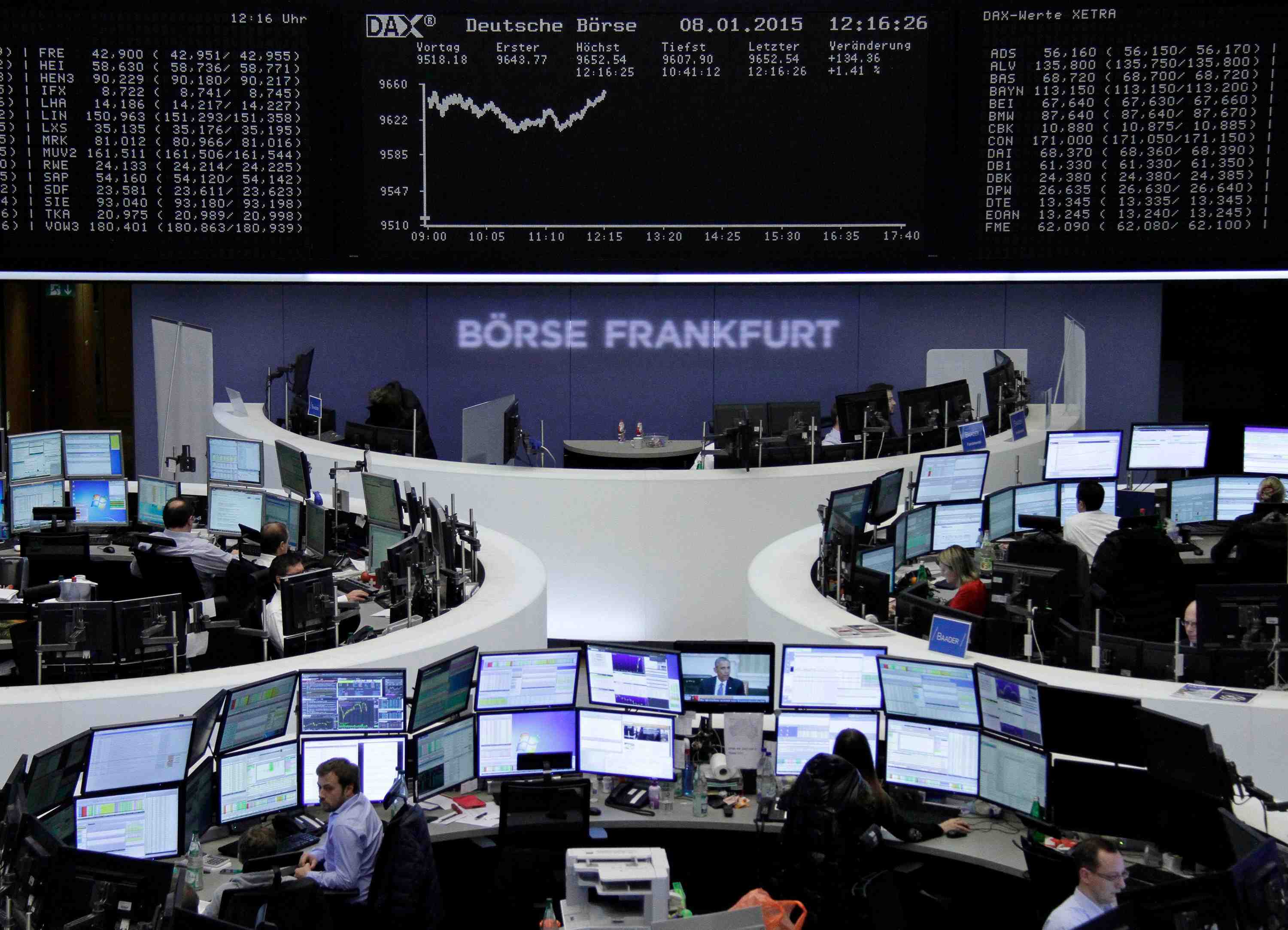 Les bourses europeennes dans le vert a la mi-seance