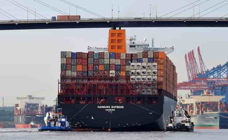 La prevision de croissance des exportations allemandes reduite