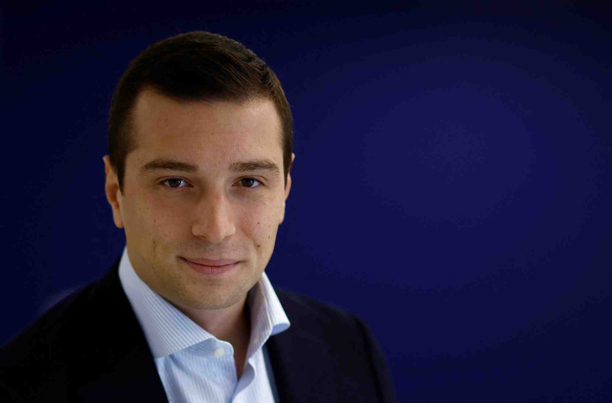 Le candidat a la presidence du rassemblement national jordan bardella