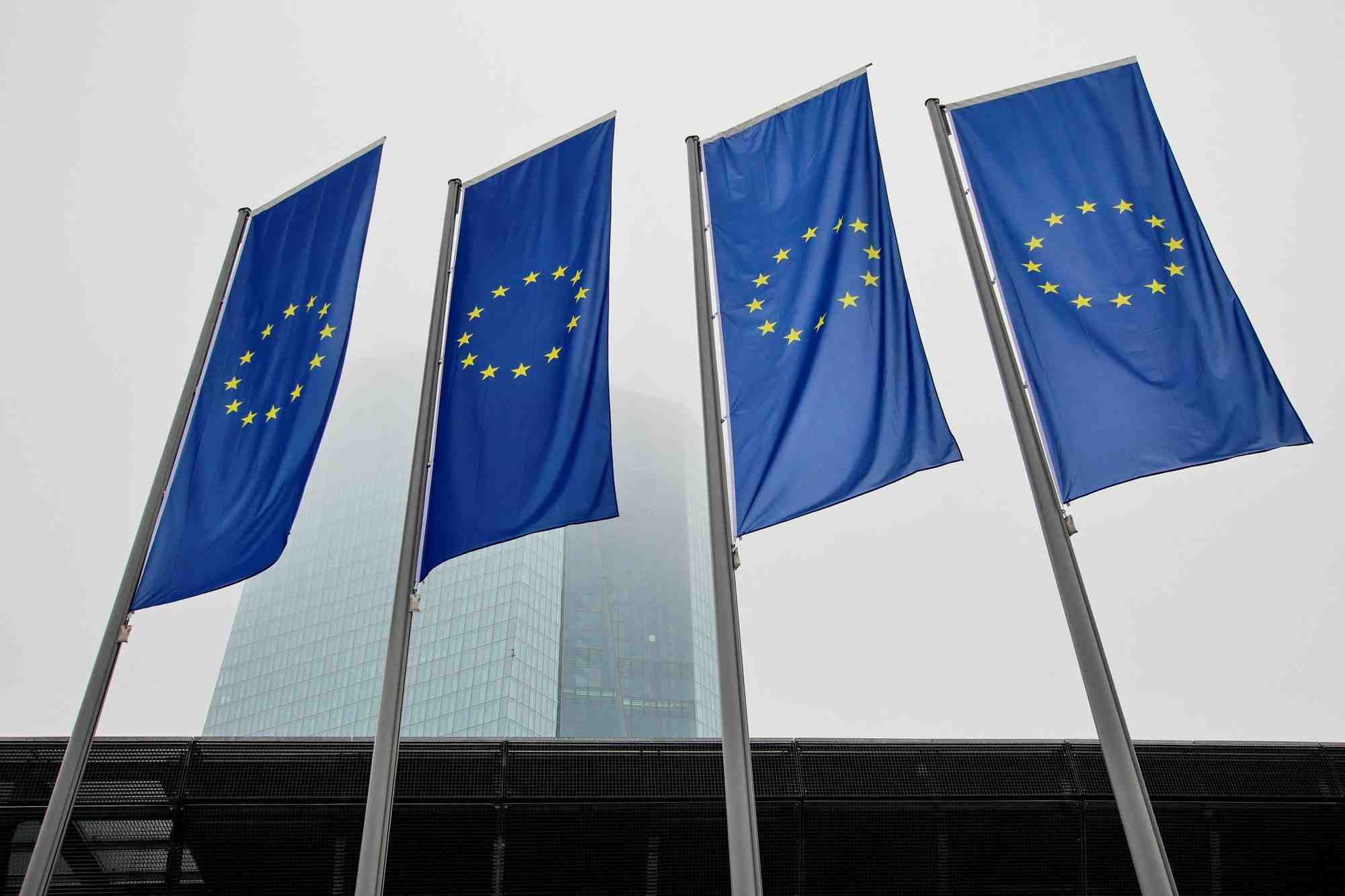 Le batiment de la banque centrale europeenne (bce) a francfort