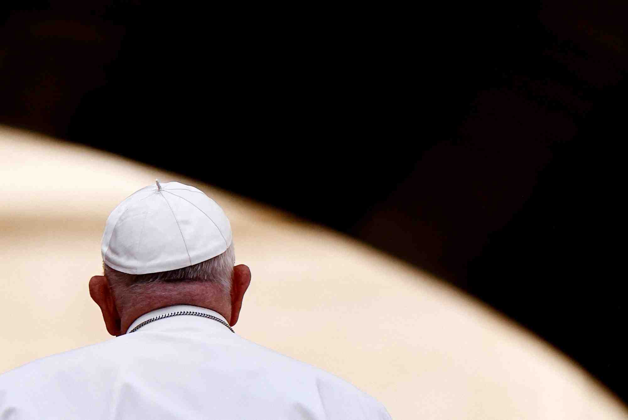 Le pape francois tient une audience hebdomadaire