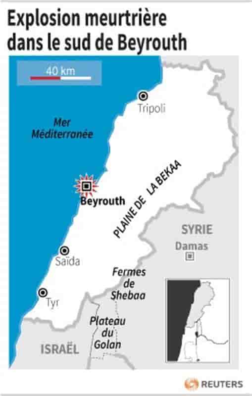 Une explosion fait deux morts dans le sud de Beyrouth