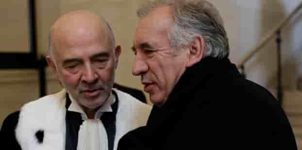 Pierre Moscovici et François Bayrou à la Cour des comptes ce jeudi 30 janvier.