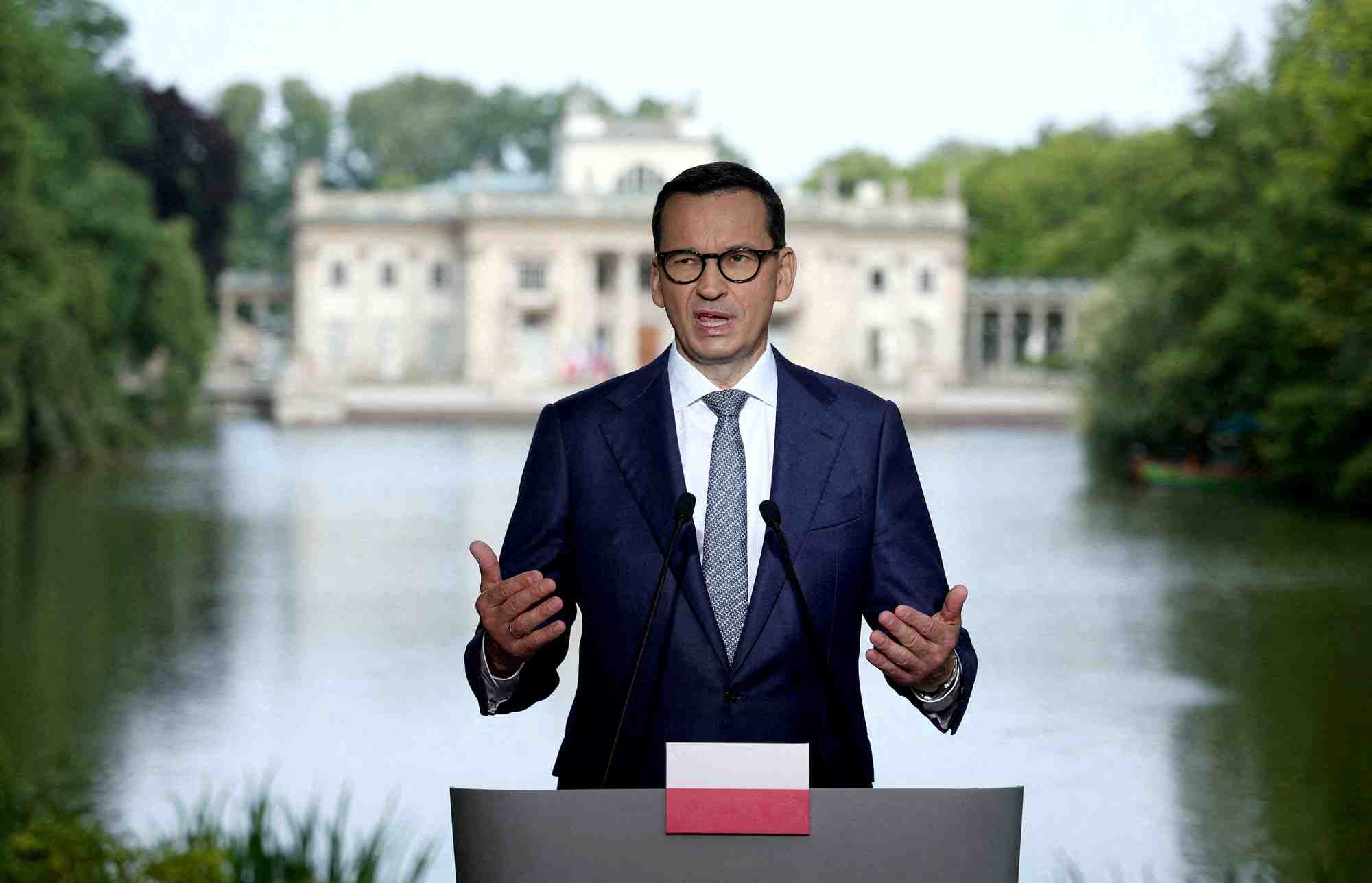 Photo d'archives du premier ministre polonais mateusz morawiecki
