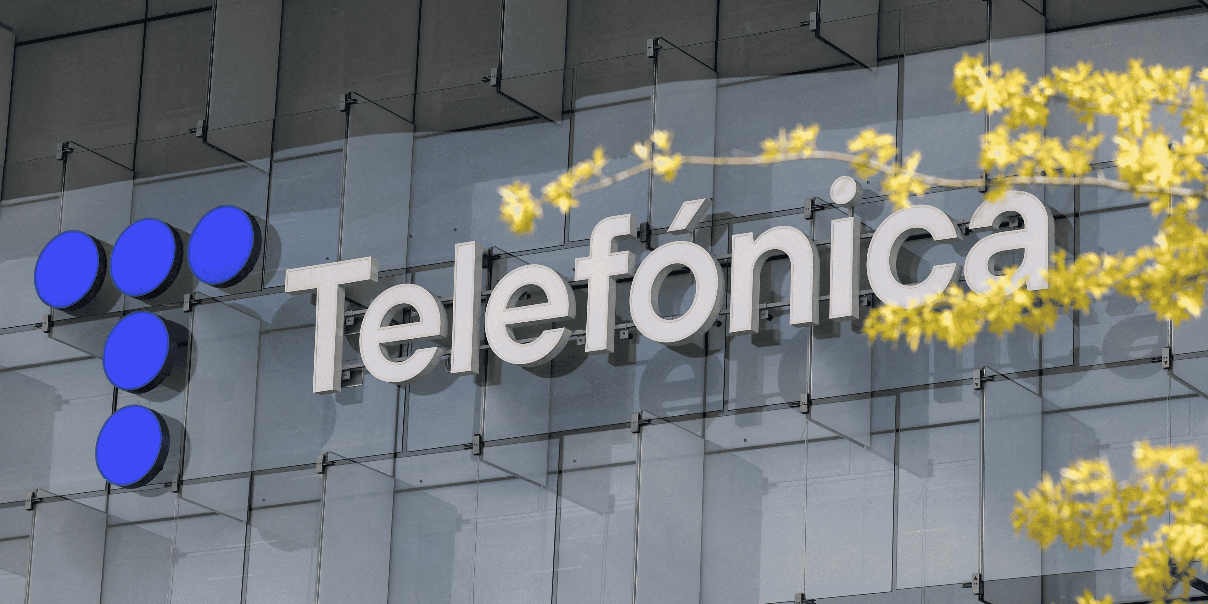 Photo d'archives du logo de telefonica