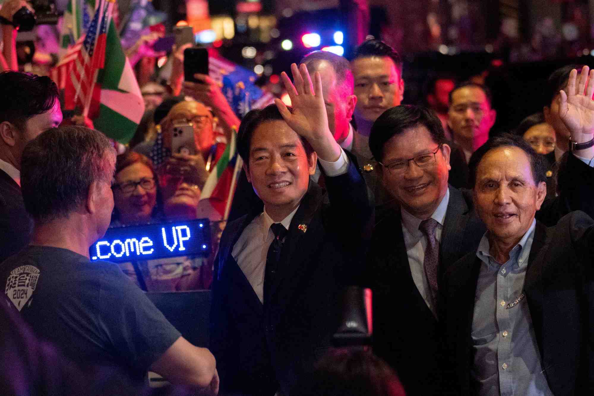Le vice-president taiwanais william lai arrive a l'hotel lotte a manhattan, new york