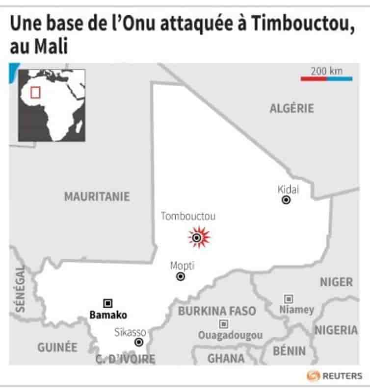 Une base de l'onu attaquee a timbouctou