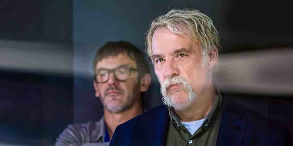 Bouli Lanners et Thomas VDB dans Une affaire de principe