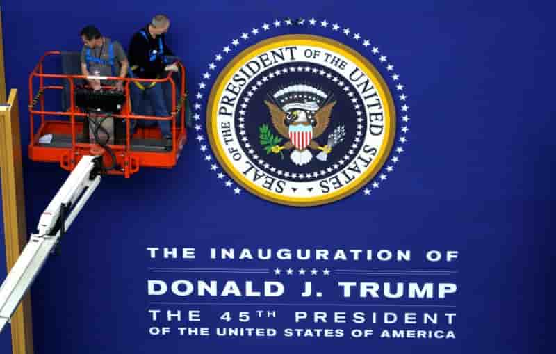 Les partisans de trump a la fete a washington