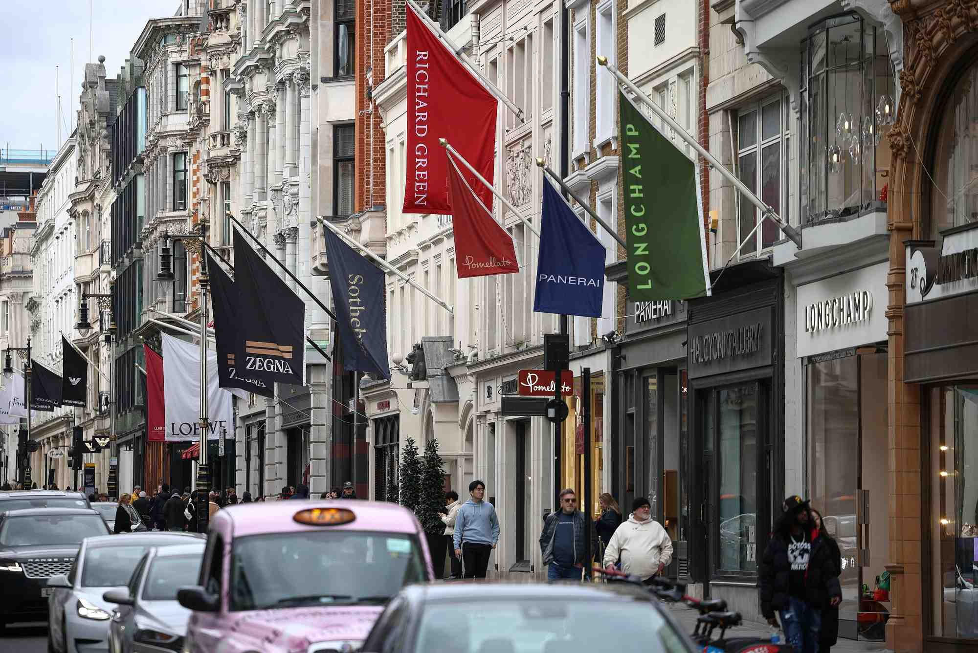 La rue commercante new bond street a londres