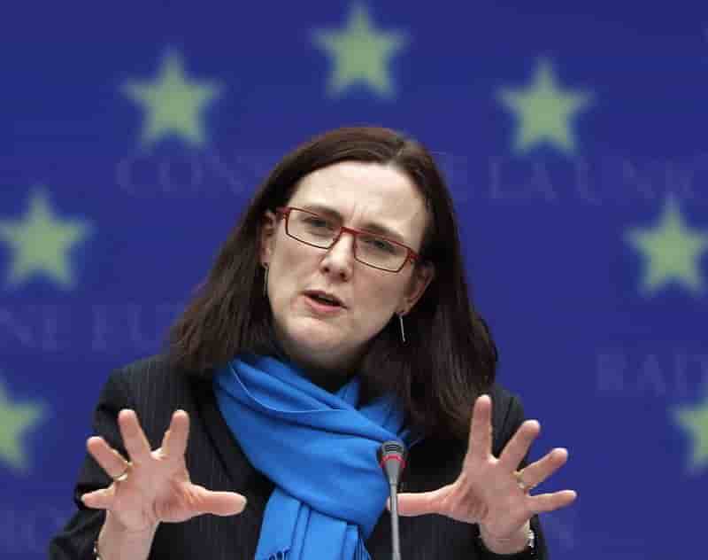 L'ue prete a reagir a des taxes sur l'acier, avertit malmstrom
