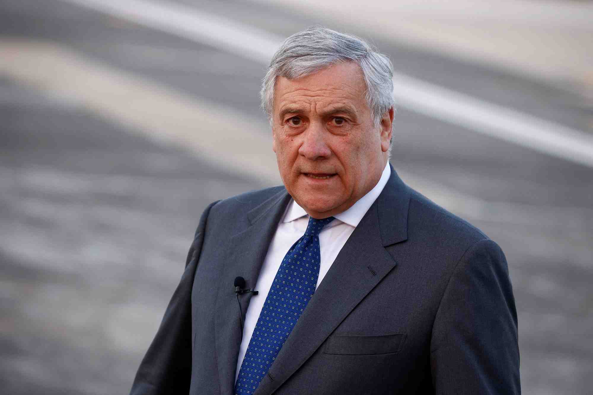 Le ministre italien des affaires etrangeres, antonio tajani