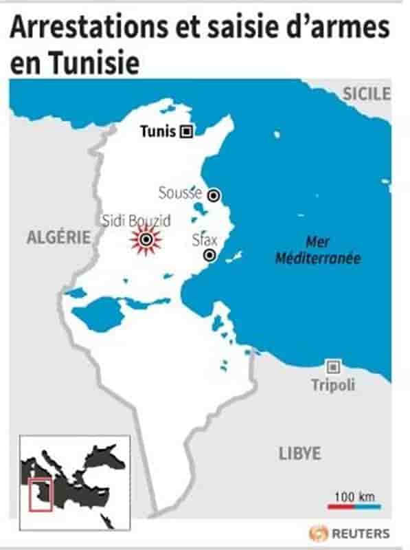 Nouvelles arrestations et saisie d'armes en Tunisie