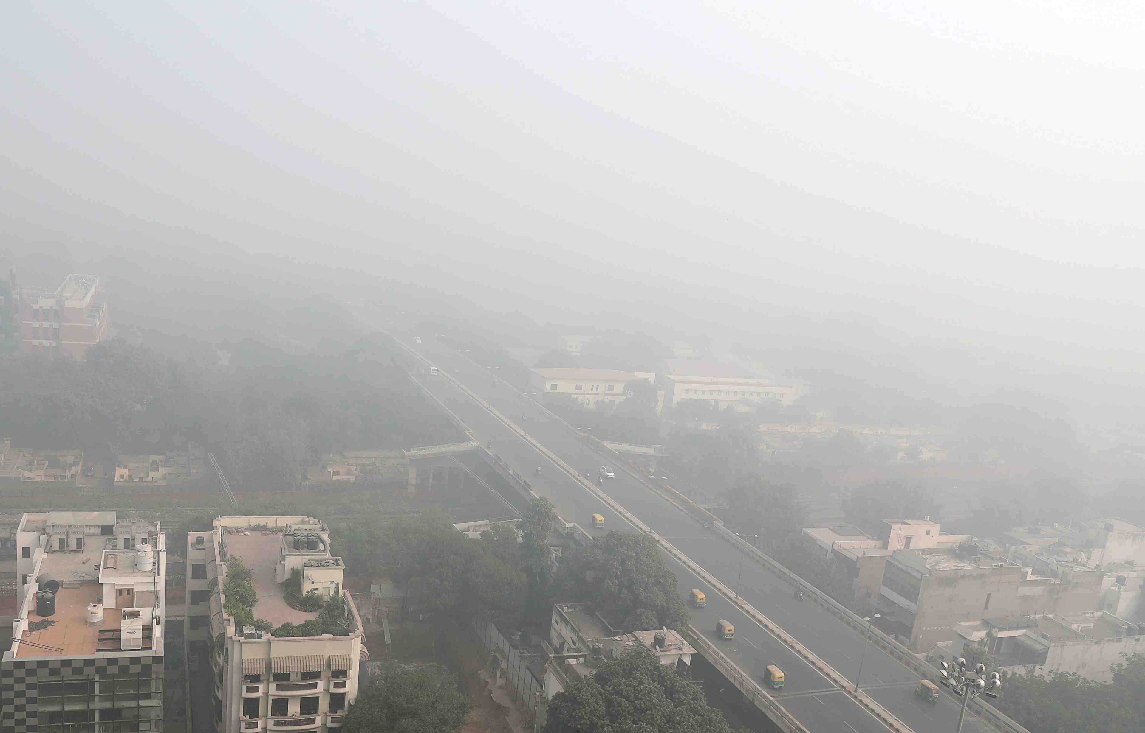 Epais smog a new delhi