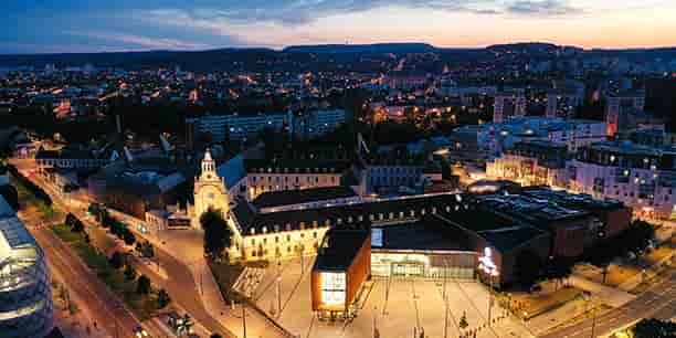 Vue aérienne de la Cité internationale de la gastronomie et du vin.