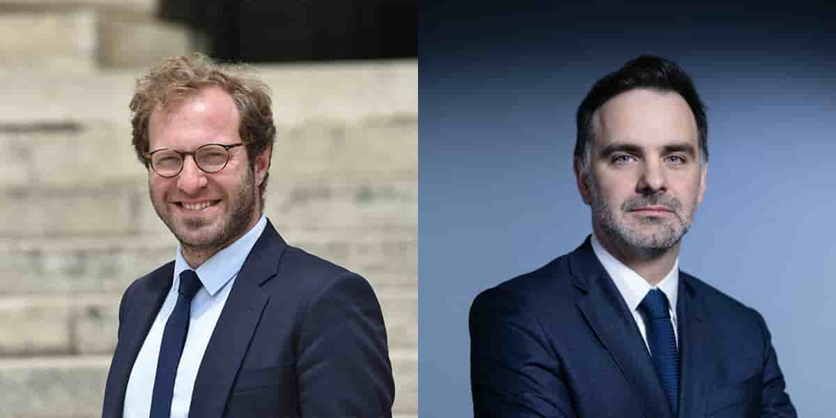 De gauche à droite :
Antoine Armand
et Laurent
Saint-Martin,
nouveaux ministres
de l’Économie
et des Comptes
publics.