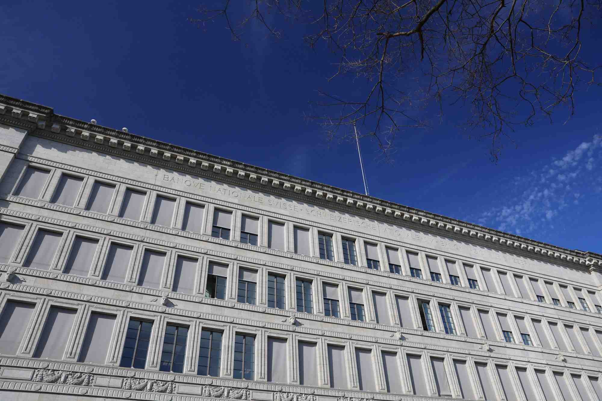 Le siege de la banque nationale suisse (bns) a zurich
