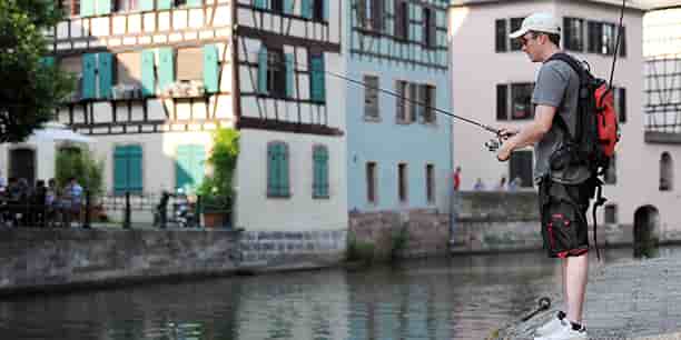 Dans un canal du quartier de la Petite France, à Strasbourg.