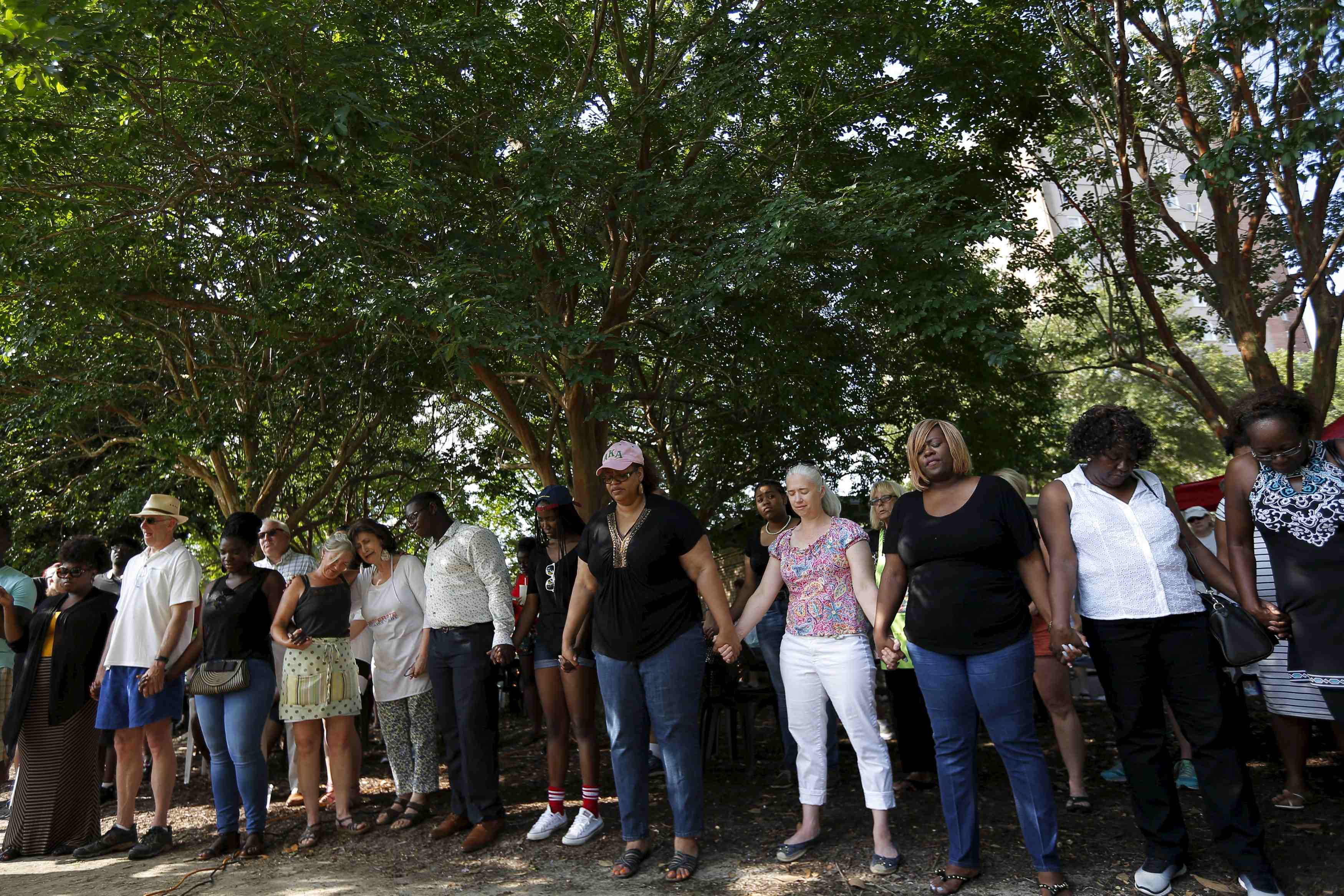 Ceremonie a la memoire des victimes de charleston