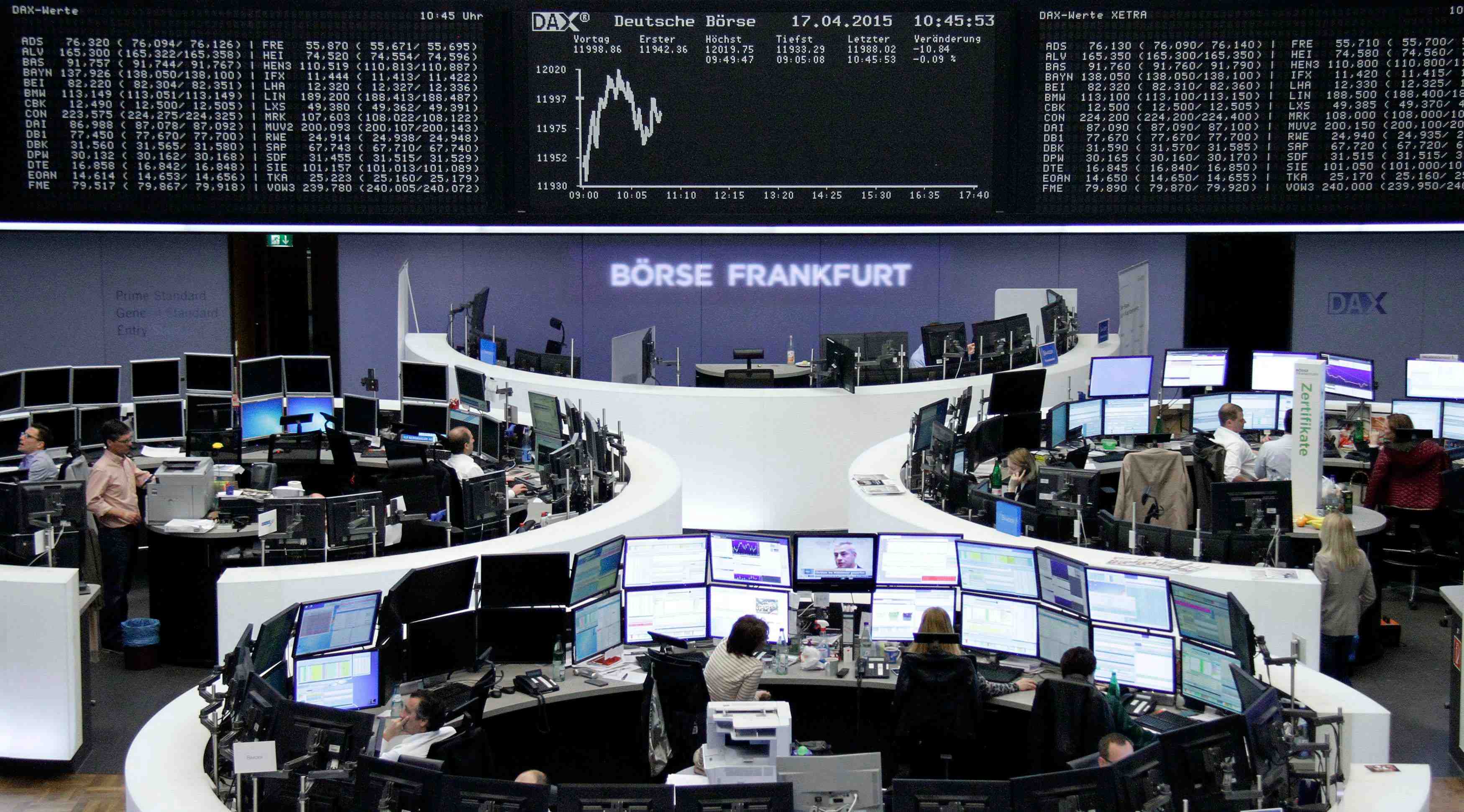 Les bourses europeennes en repli a mi-seance