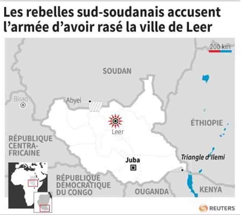 L'armée sud-soudanaise accusée d'avoir rasé une ville