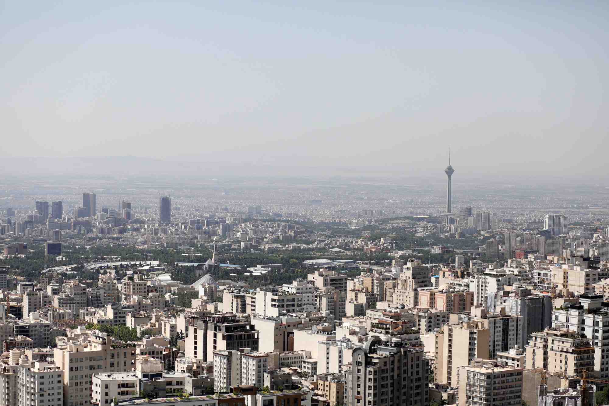 Une vue generale de teheran, en iran