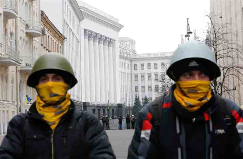 Les manifestants contrôlent la présidence ukrainienne