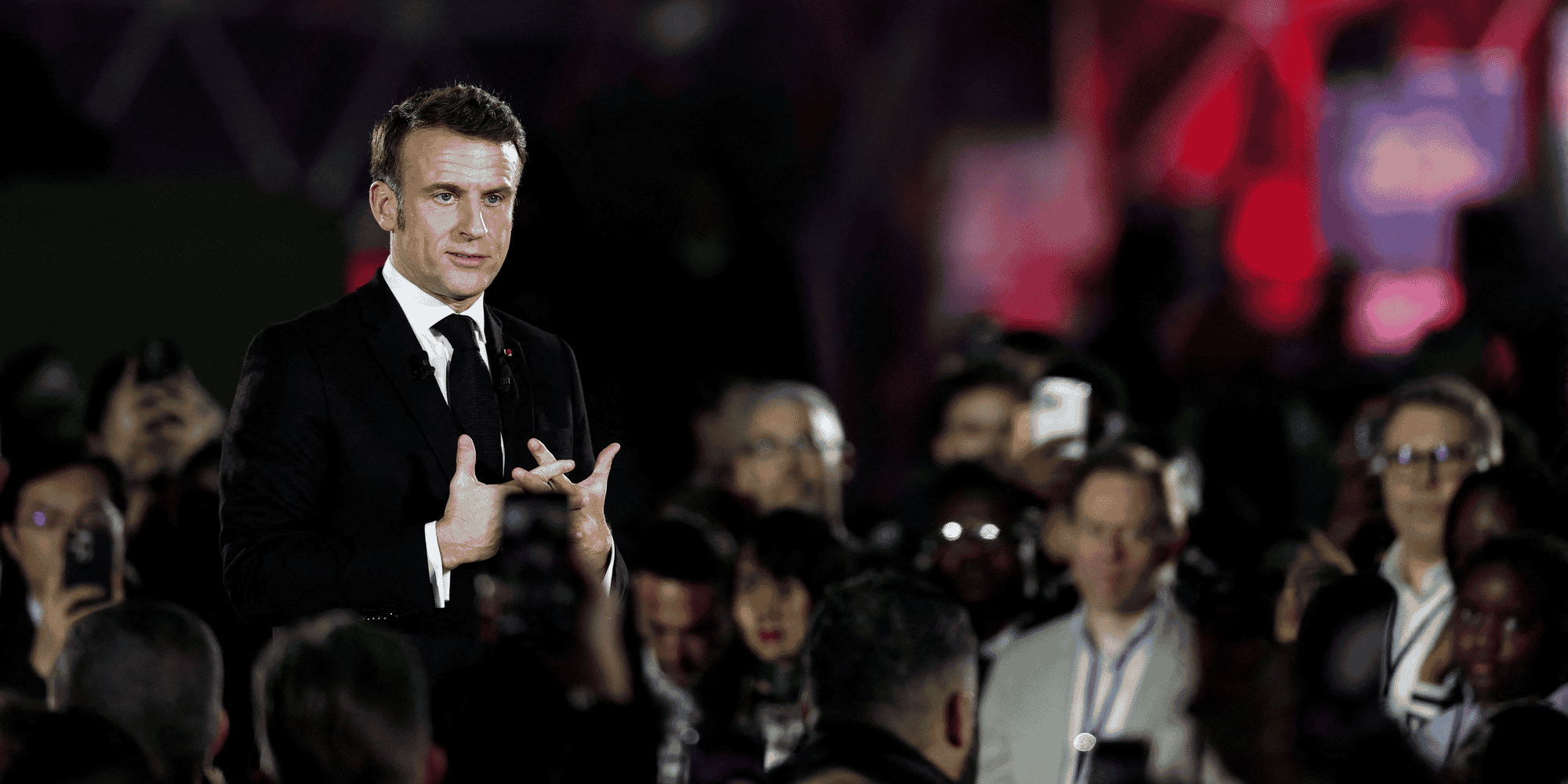 Emmanuel Macron au Sommet de l'IA.