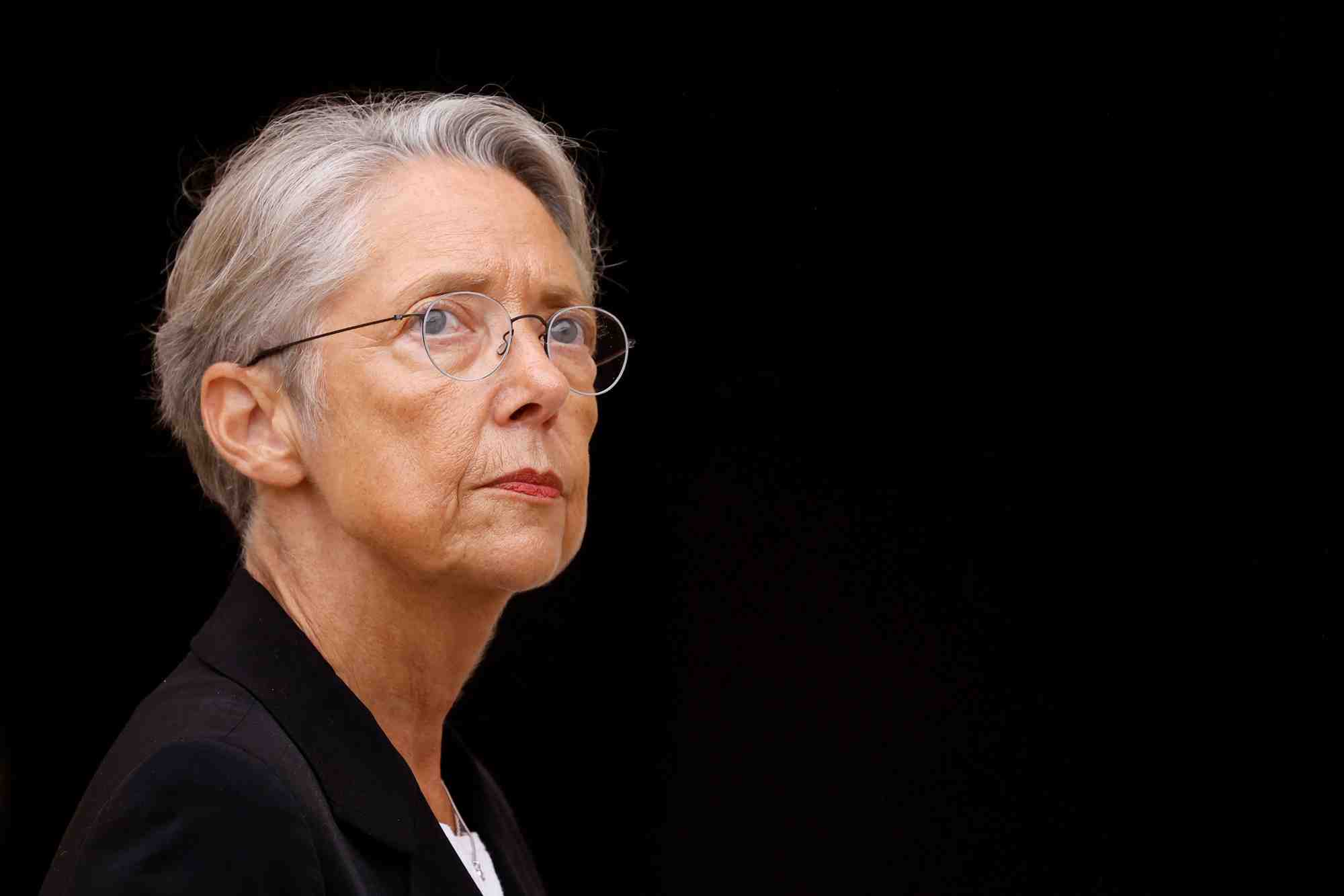 La Première ministre, Élisabeth Borne, vendredi à l’hôtel Matignon.