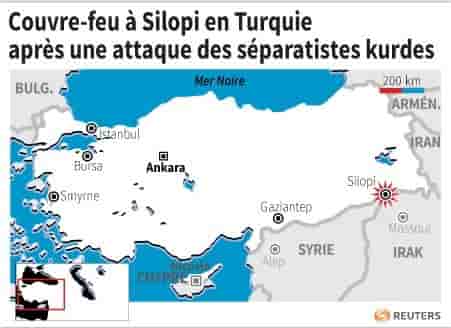 Couvre-feu a silopi en turquie apres une attaque des separatistes kurdes