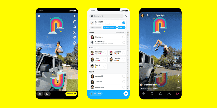 L'application Snapchat lance Spotlight, une plateforme dédiée aux contenus générés par les utilisateurs