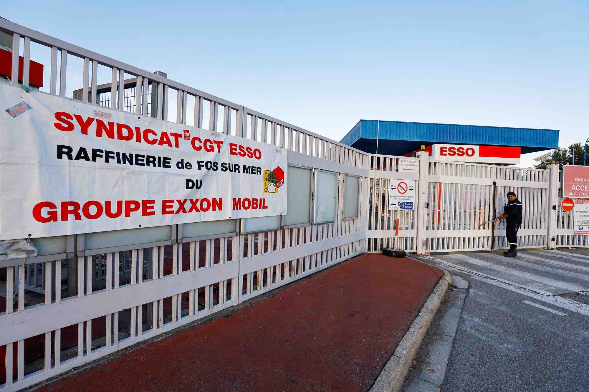 Manifestation des travailleurs de totalenergies et d'esso