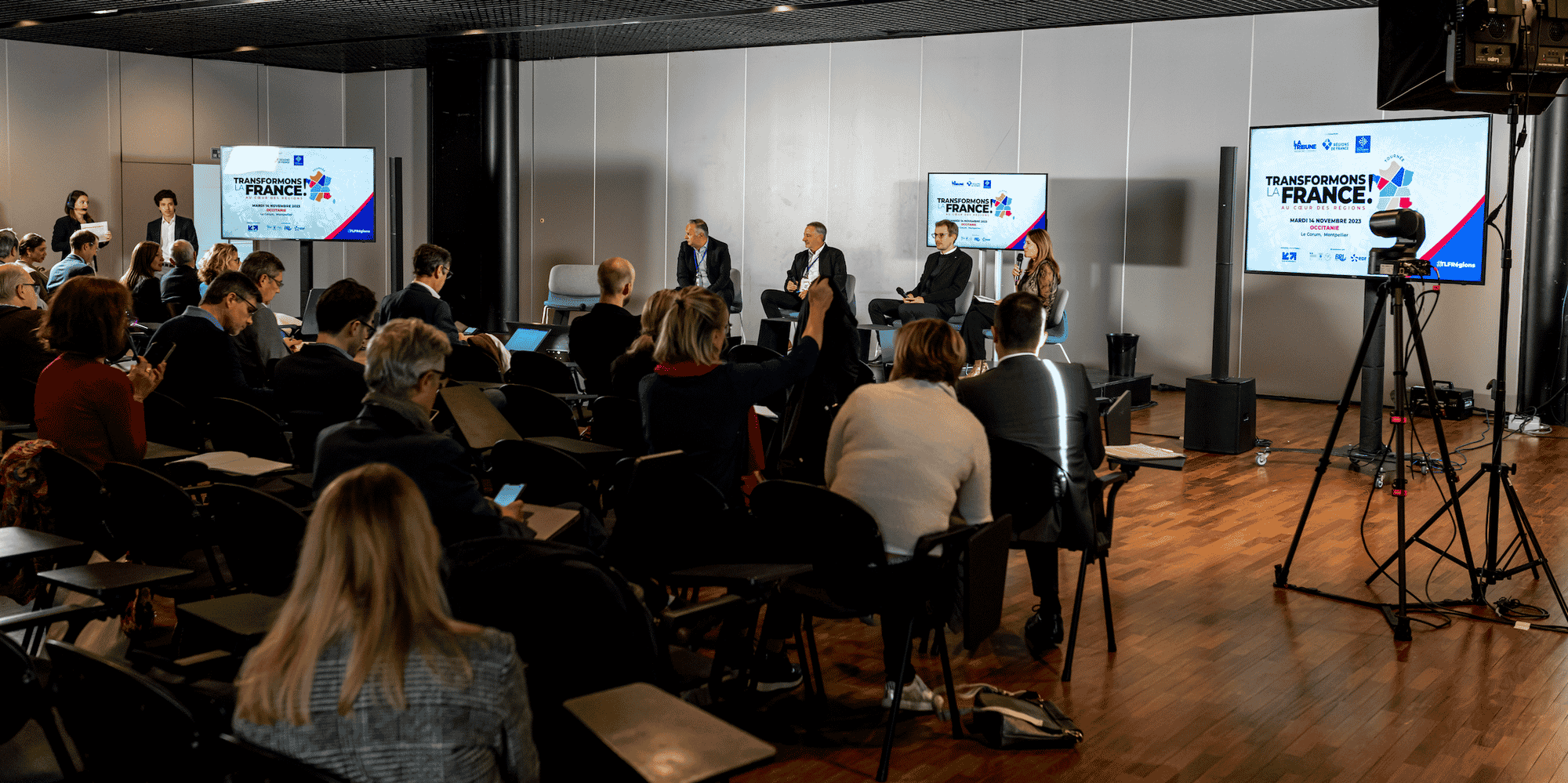 L'étape montpelliéraine de la tournée "Transformons la France" s'est déroulée le 14 novembre 2023 au Corum de Montpellier.