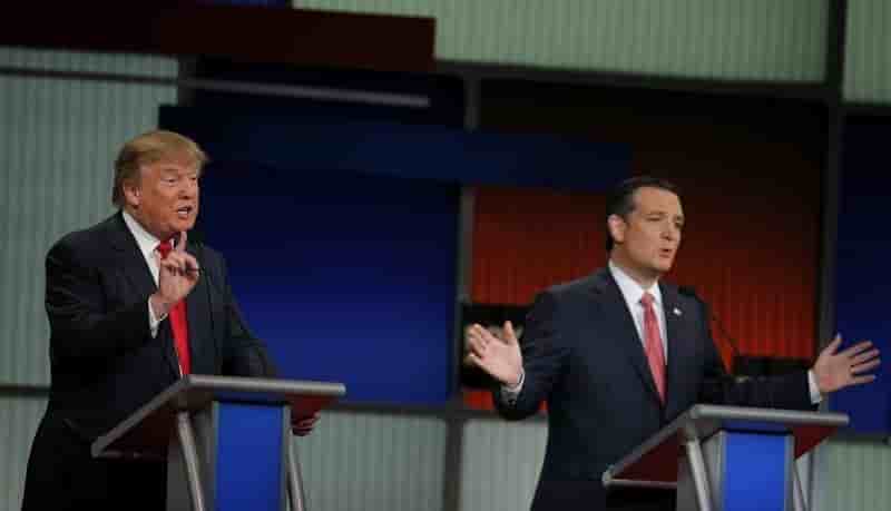 Debat tendu entre donald trump et ted cruz aux usa