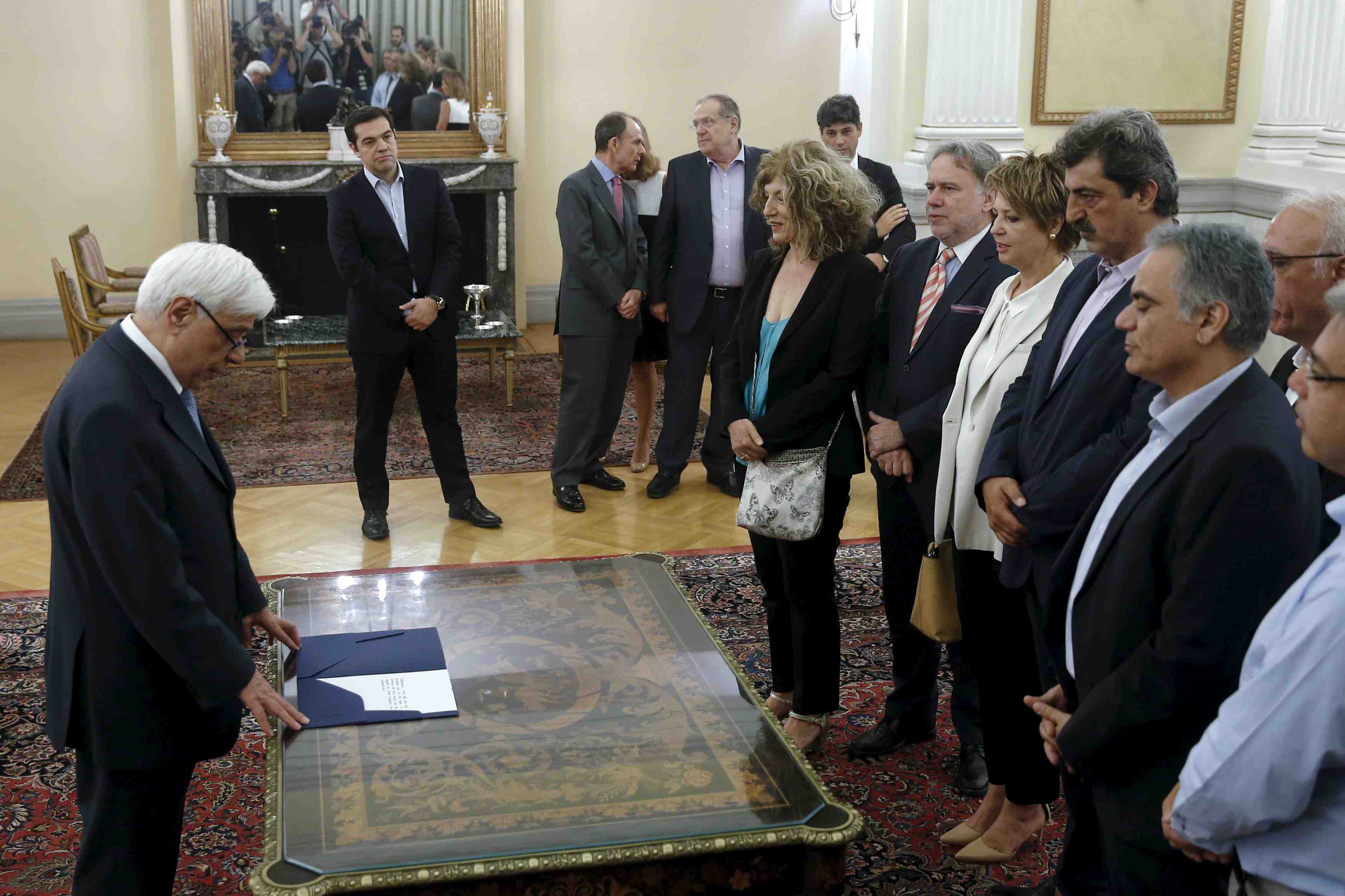 Prestation de serment des nouveaux ministres grecs
