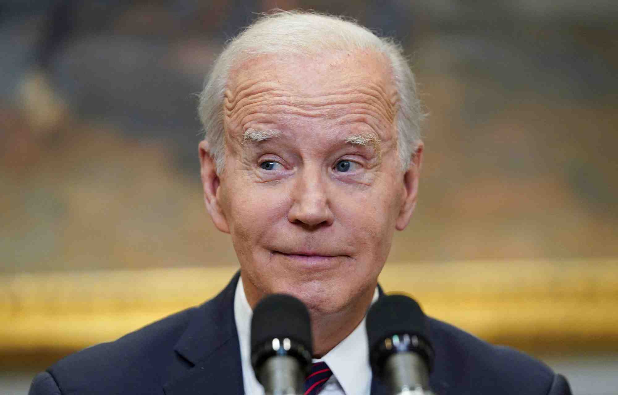 Photo du president joe biden apres les discussions sur le plafond de la dette