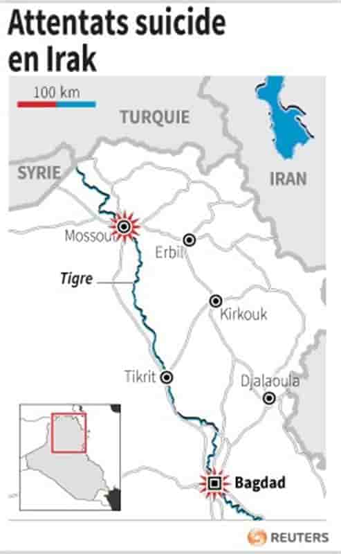 Deux attentats suicide en Irak, 11 morts