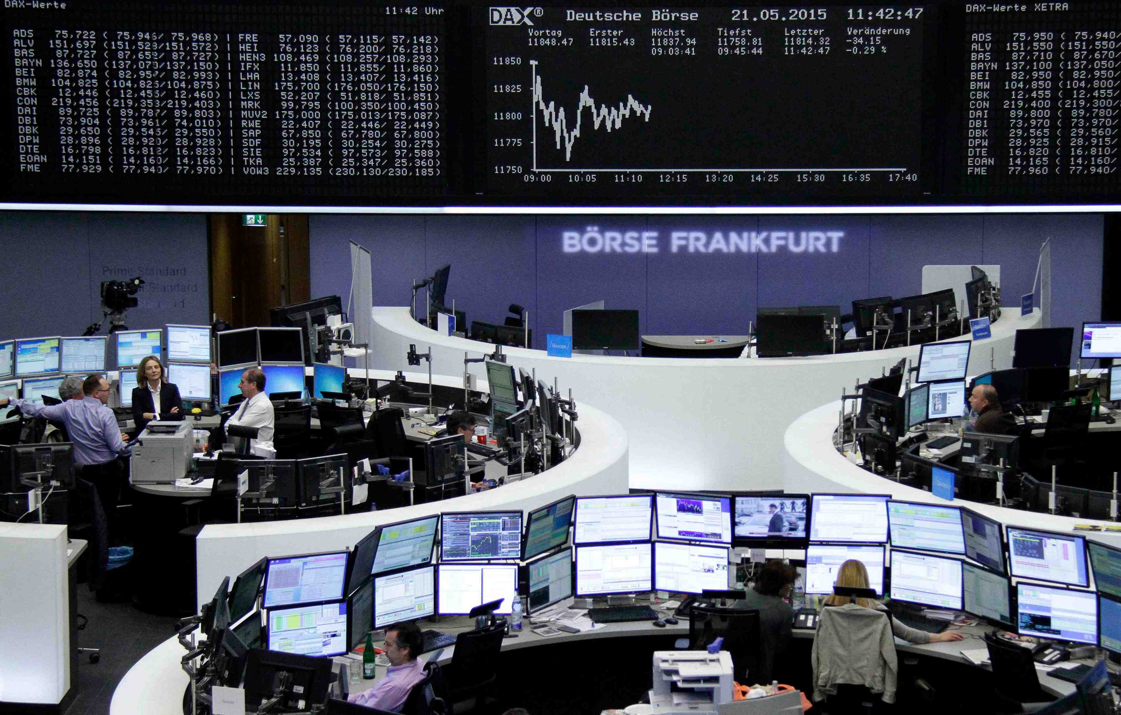 Les bourses europeennes reculent a la mi-seance