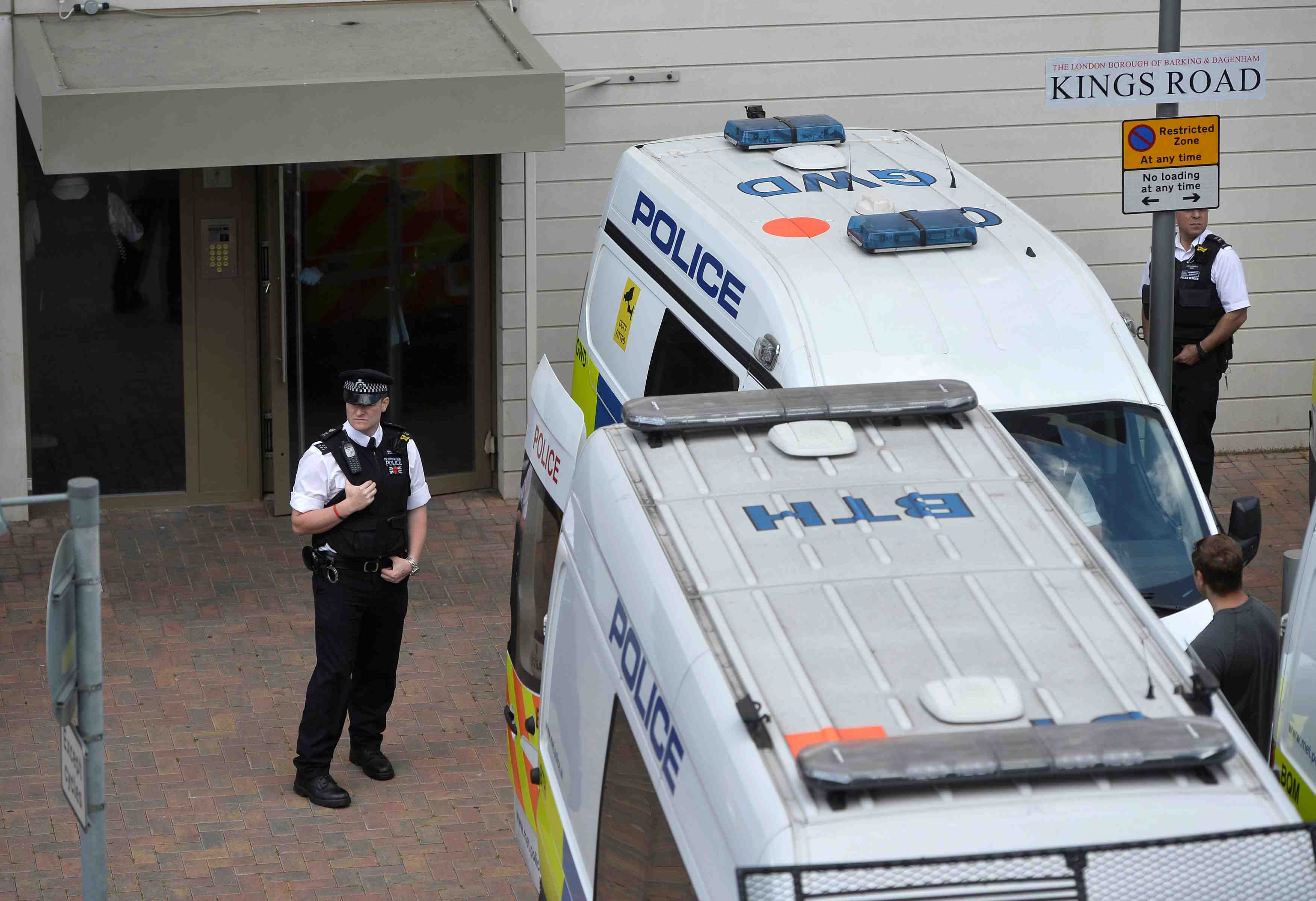 Operation policiere dans l'est de londres