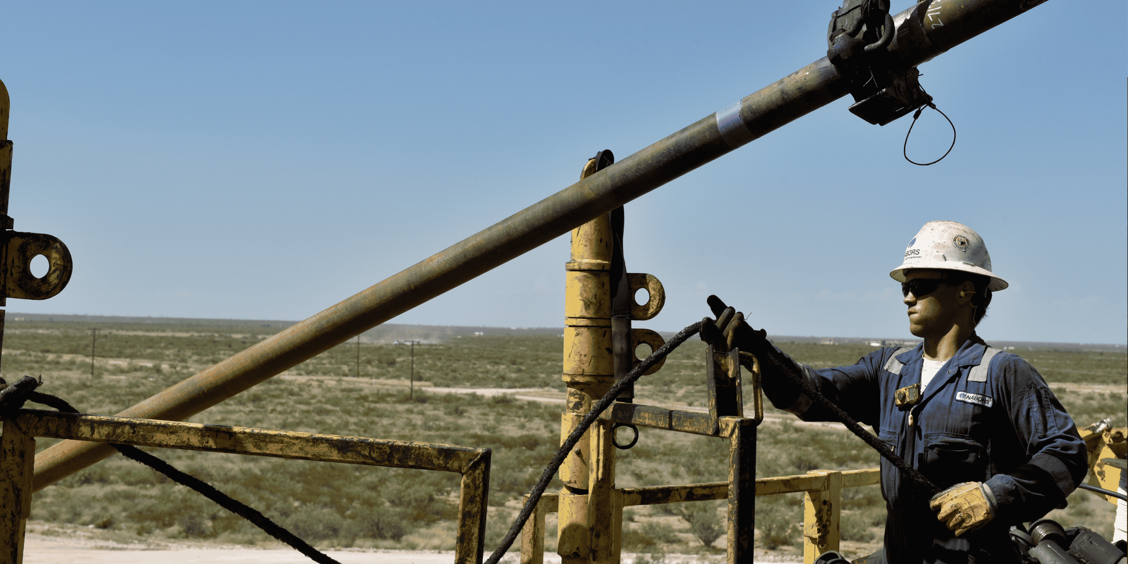Ouvrier américain, pétrole, forage, bassin permien, Etats-Unis