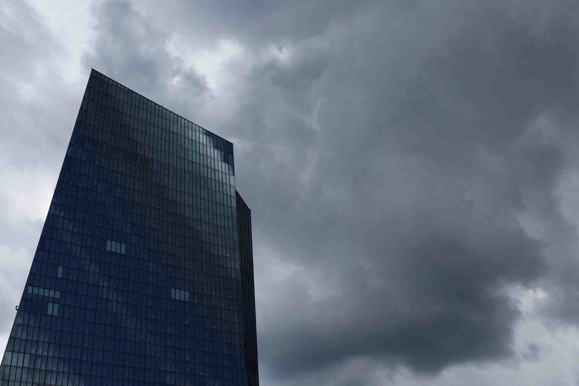 Le batiment de la banque centrale europeenne (bce), a francfort