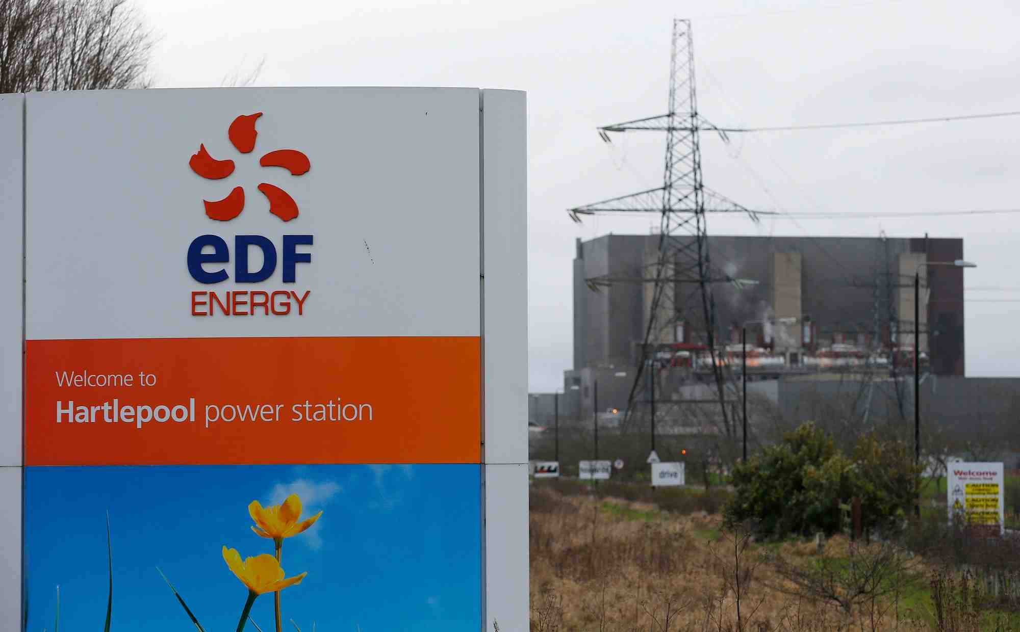L'entree de la centrale nucleaire de hartlepool