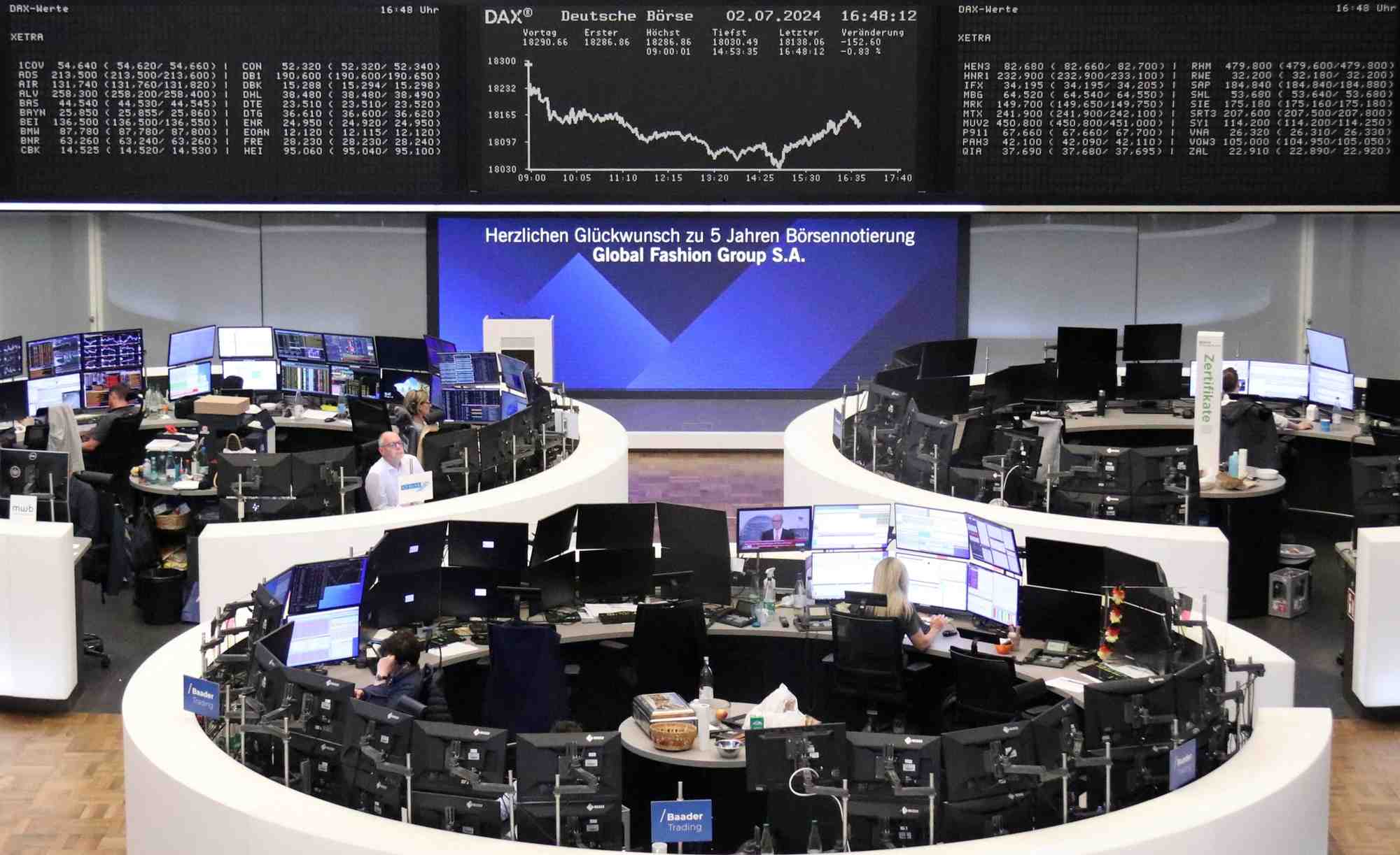 La bourse de francfort, en allemagne